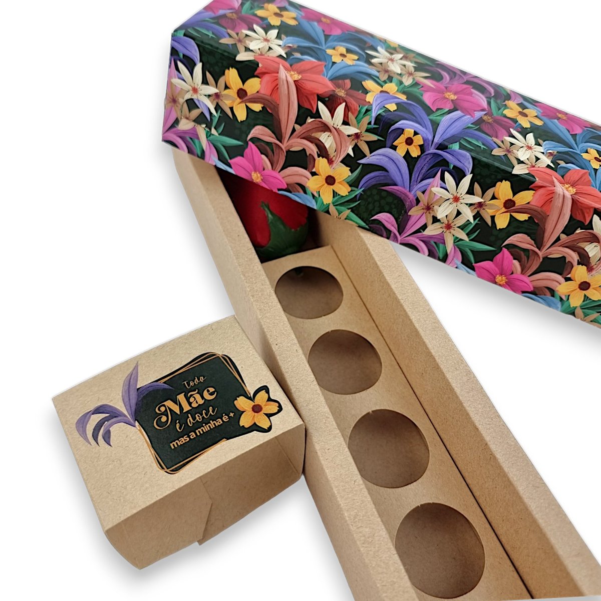 10 Caixas para flor + 5 brigadeiros + cinta – Toda Mãe é doce, mas a minha é + - Image 4