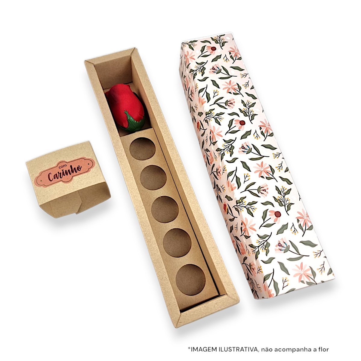 10 Caixas para flor + 5 brigadeiros + cinta – Com carinho - Image 6