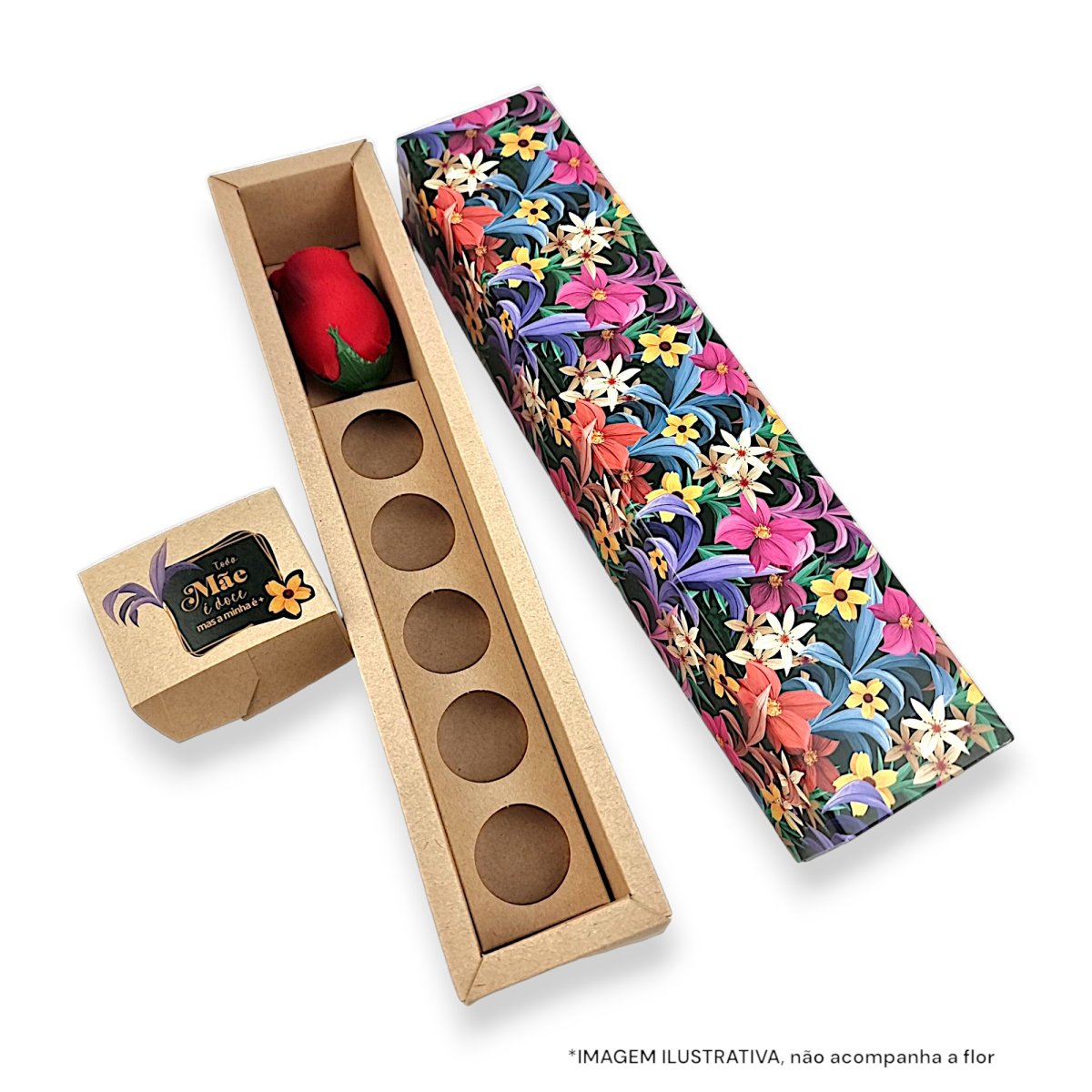10 Caixas para flor + 5 brigadeiros + cinta – Toda Mãe é doce, mas a minha é + - Image 5