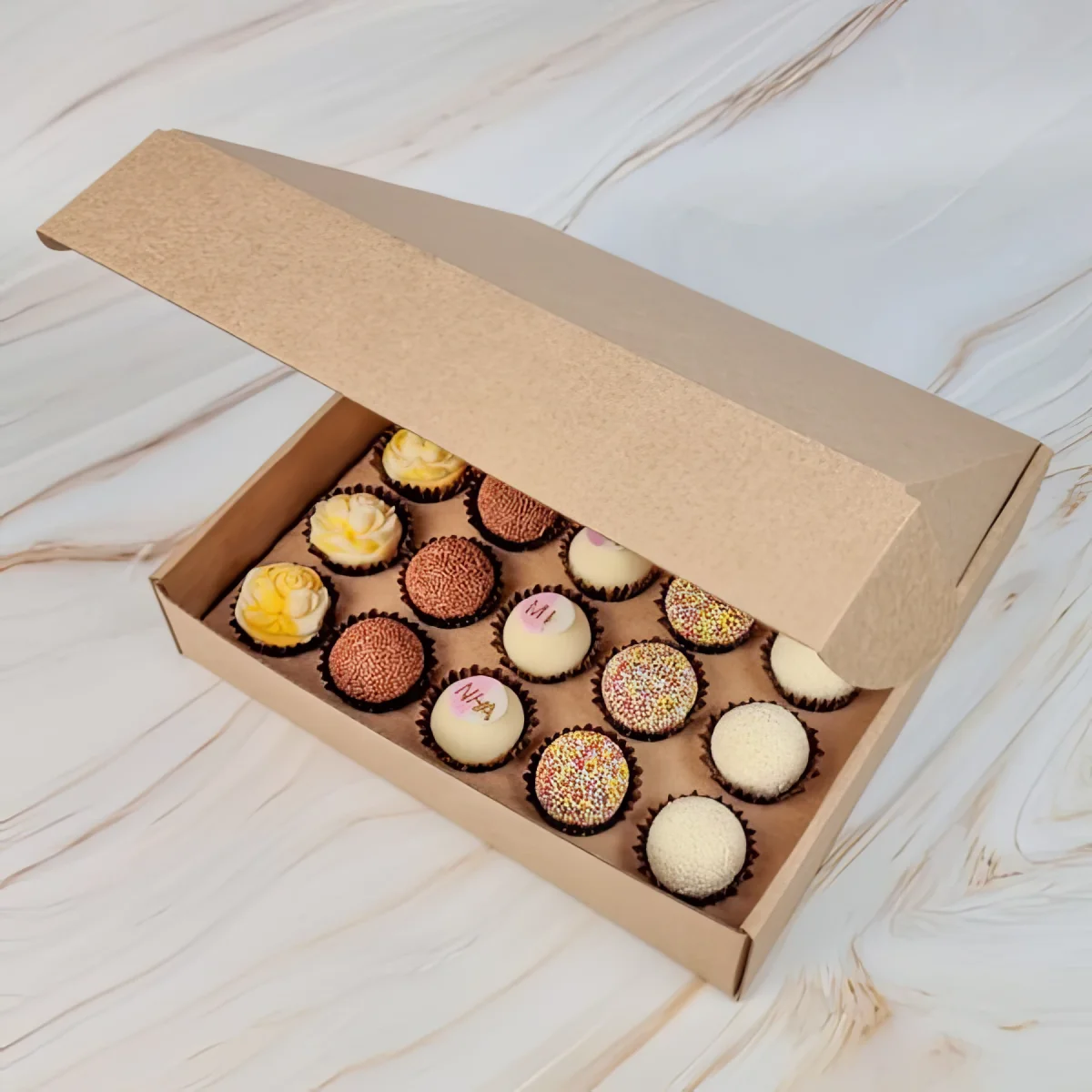 10 Caixas Transporte para Brigadeiros 25 Unidades Kraft – Supreme - Image 3
