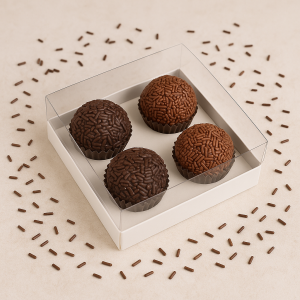 10 Caixas para 4 brigadeiros Branca