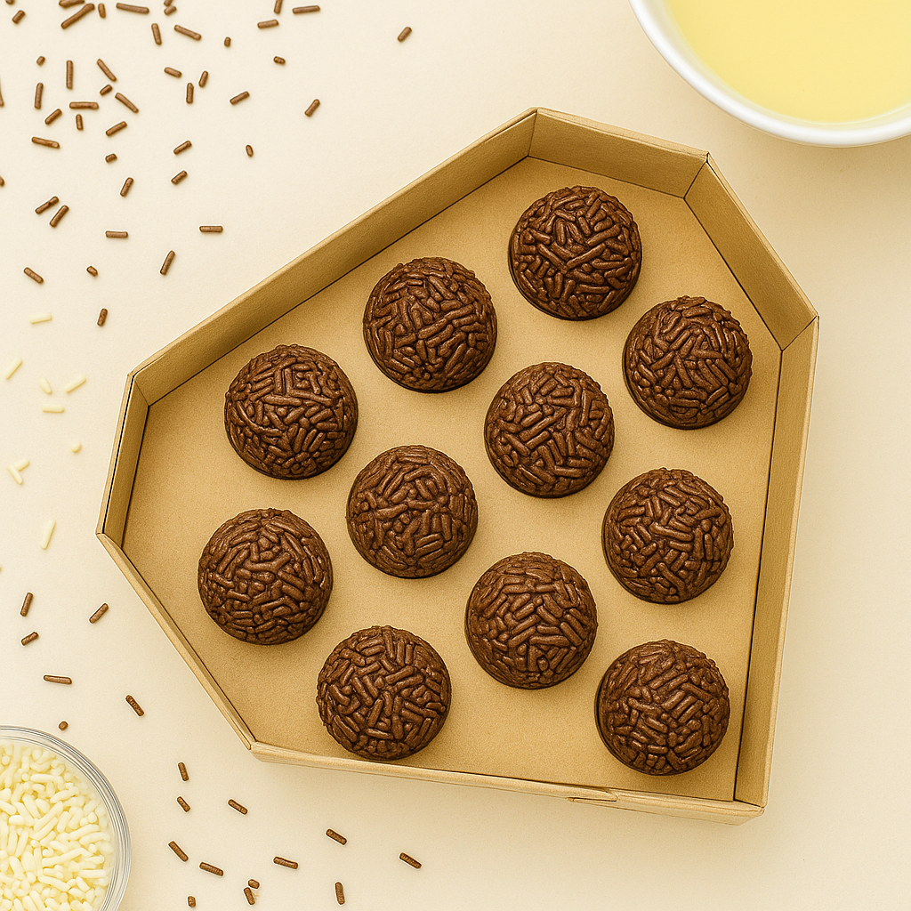 10 Caixas Diamante para 10 brigadeiros Kraft