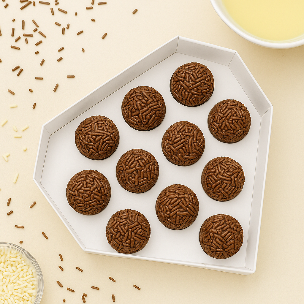 10 Caixas Diamante para 10 brigadeiros Branca - Image 2