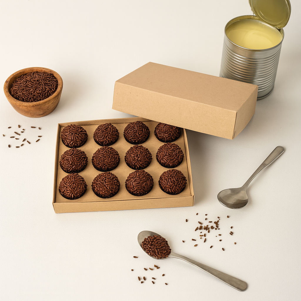 10 Caixas em Papel para 12 brigadeiros Kraft - Image 2