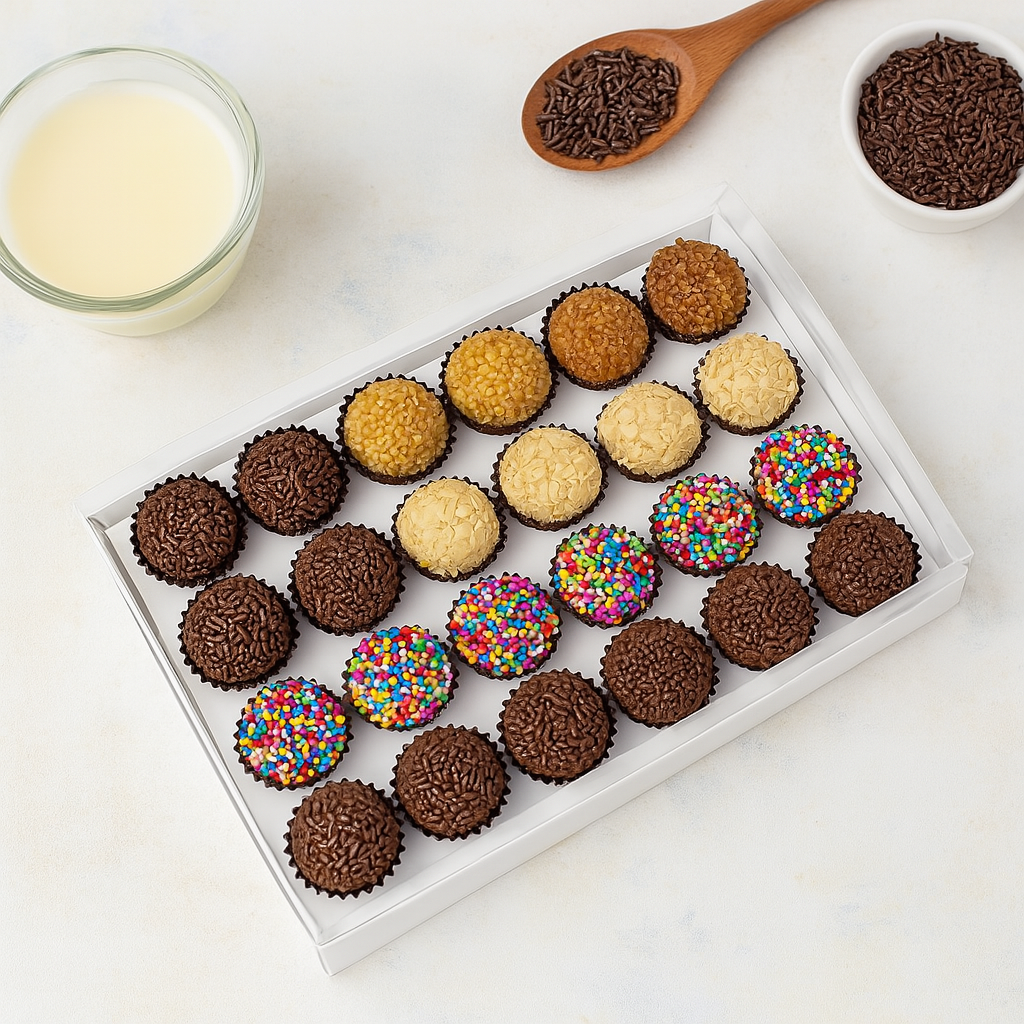 10 Caixas para 24 brigadeiros Branca