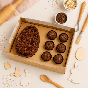 10 Caixas Master para Ovo de Colher 250/350g + 6 brigadeiros Kraft