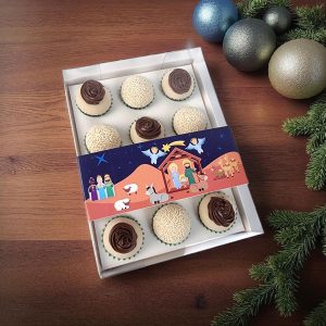 10 Cintas para caixa de 12 brigadeiros – Noite Sagrada