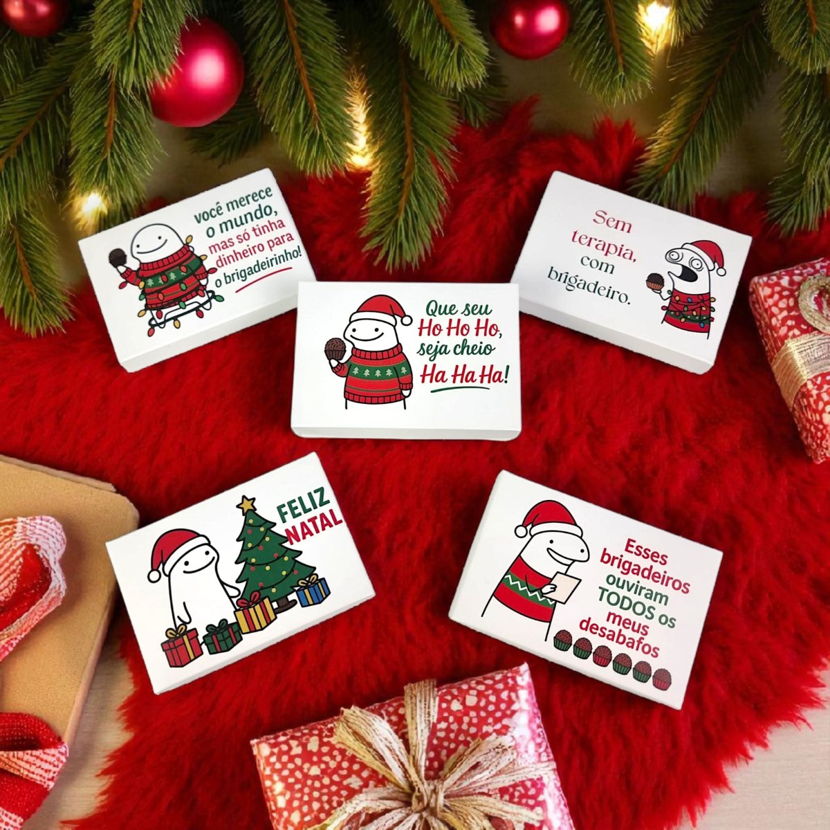 10 Caixas em Papel para 6 brigadeiros – Natal Flork - Image 2