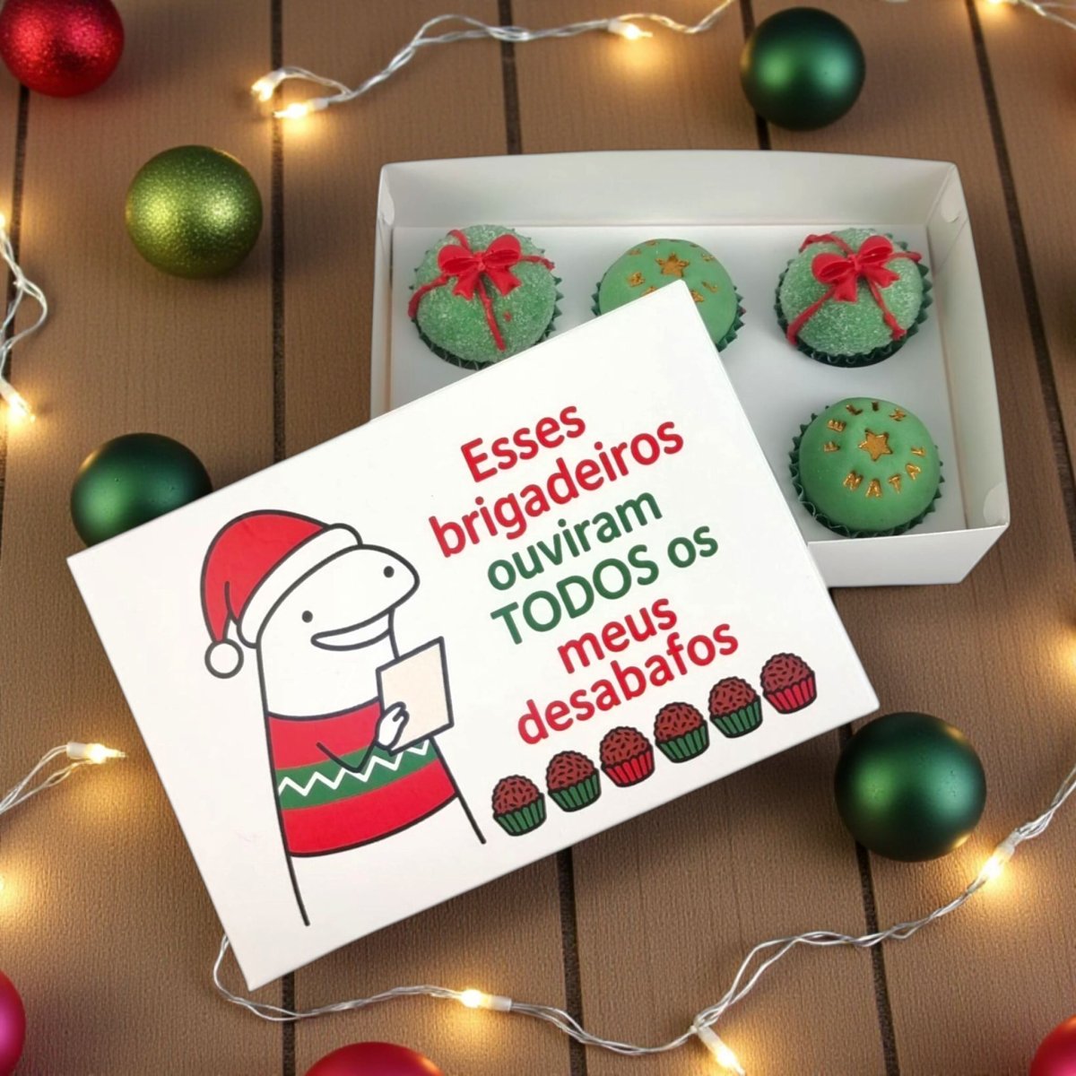 10 Caixas em Papel para 6 brigadeiros – Natal Flork - Image 5