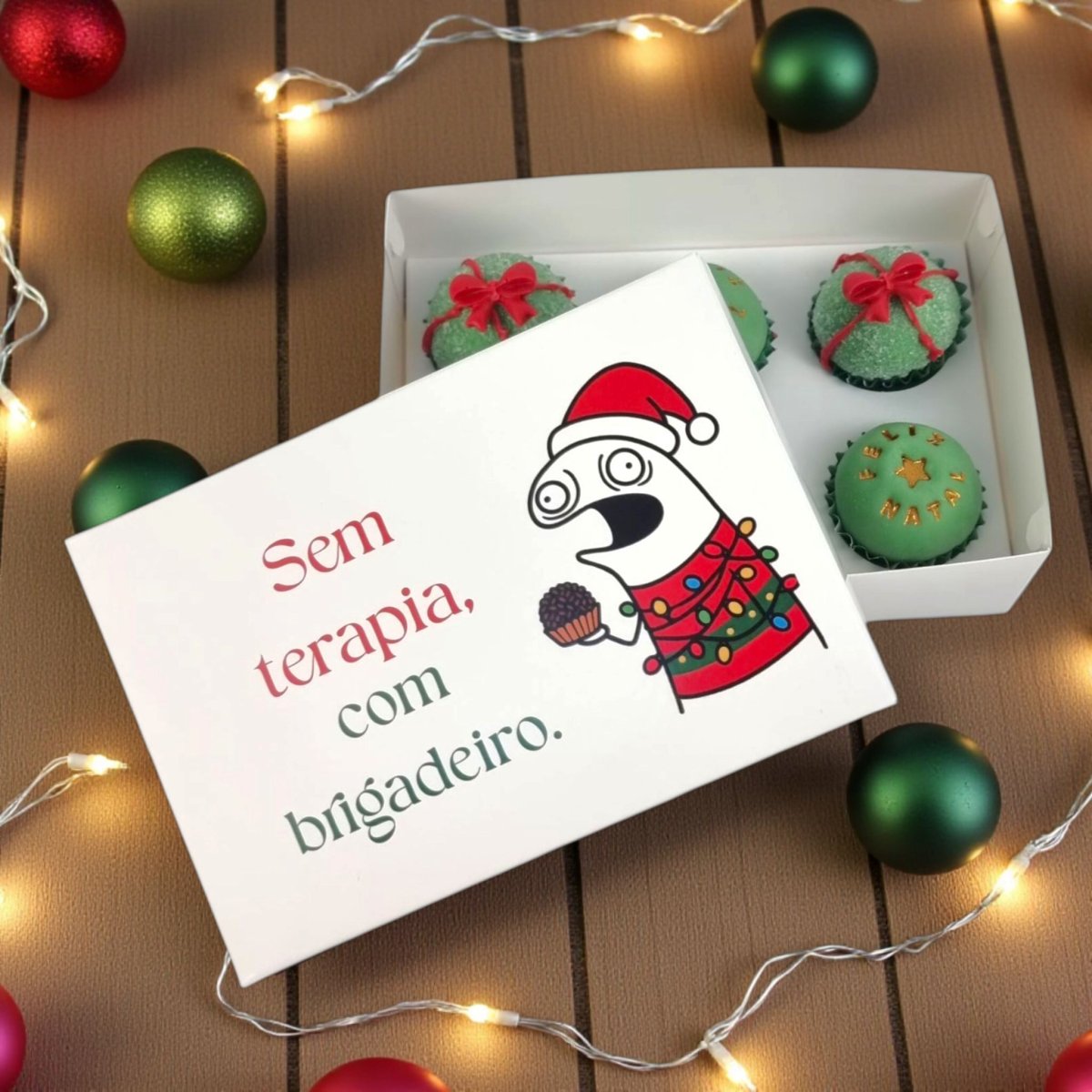 10 Caixas em Papel para 6 brigadeiros – Natal Flork - Image 7