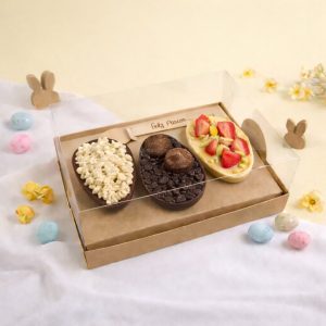 10 Caixas Premium trio para 3 ovos de colher 100/150g Kraft