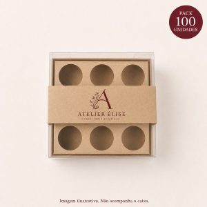 Cinta Kraft Personalizada para Caixa de 9 Brigadeiros