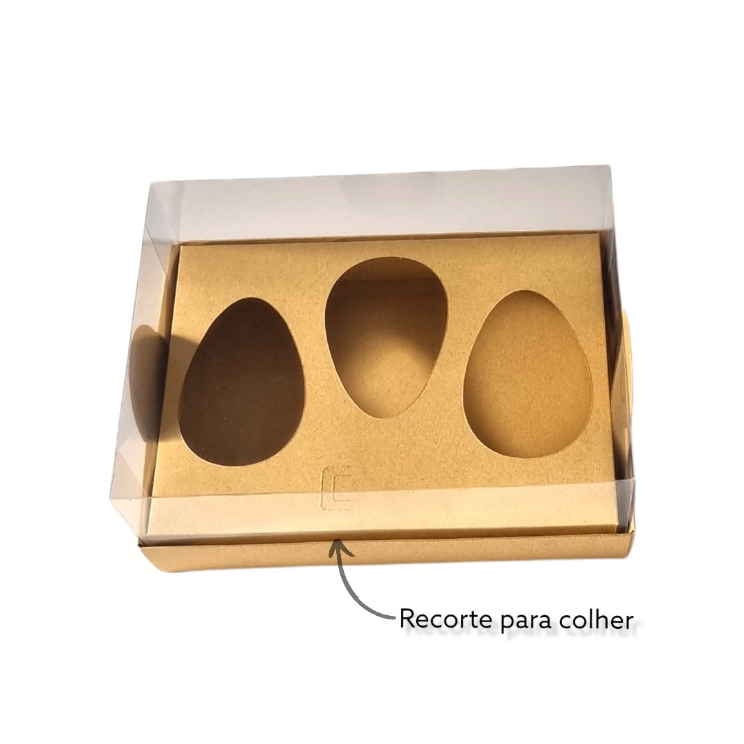 10 Caixas Premium trio para 3 ovos de colher 100/150g Kraft - Image 3