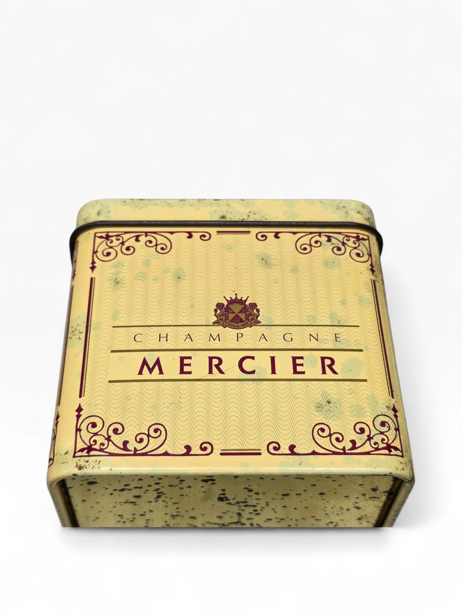 🍾 Caixa Vintage Champagne Mercier 1990 Metal com Interior Veludo - Image 9