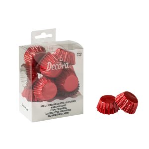 Forminha para brigadeiro Vermelha Metalizada